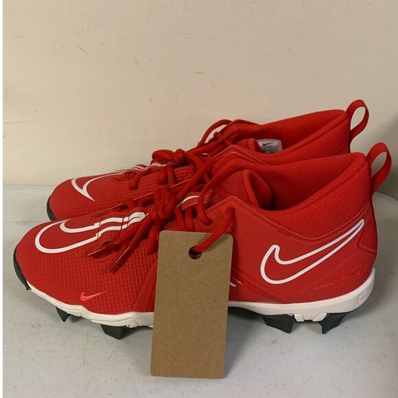 Nike Alpha Menace 3 Men's Size 11 Shark Red-White Football Cleats - Picture 3 of 8
